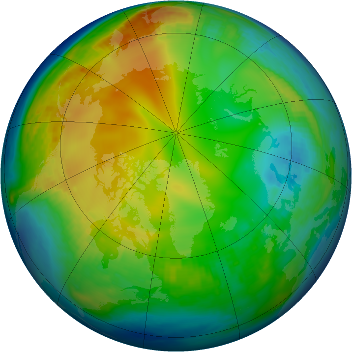 Arctic ozone map for 04 December 1987